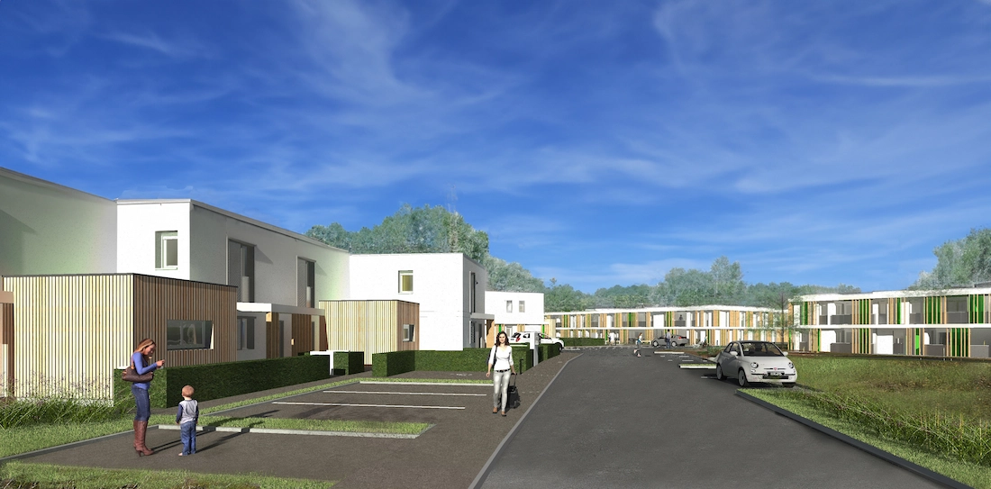 Logements sociaux réalisés à Sauvagnon par 6b Architecture